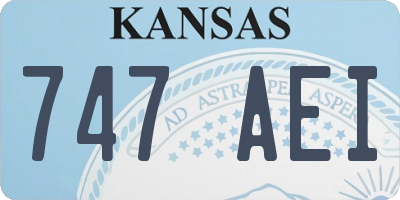 KS license plate 747AEI