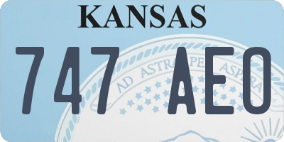 KS license plate 747AEO