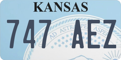 KS license plate 747AEZ