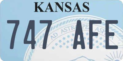 KS license plate 747AFE