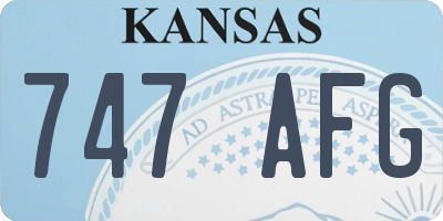 KS license plate 747AFG