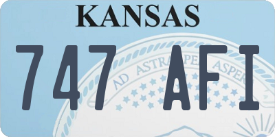 KS license plate 747AFI
