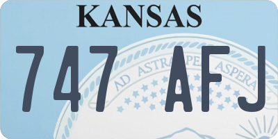 KS license plate 747AFJ
