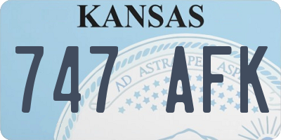 KS license plate 747AFK