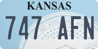 KS license plate 747AFN