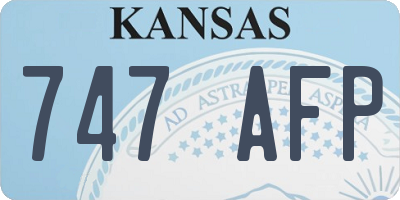 KS license plate 747AFP