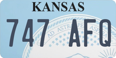 KS license plate 747AFQ
