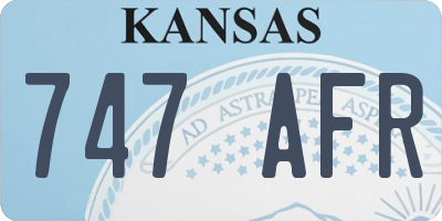 KS license plate 747AFR