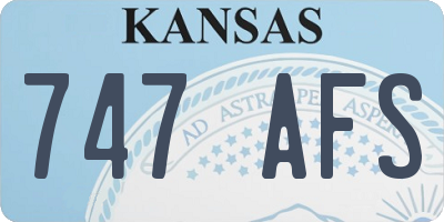 KS license plate 747AFS