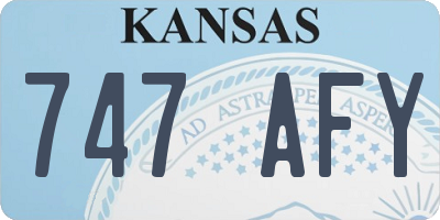 KS license plate 747AFY