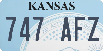KS license plate 747AFZ