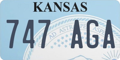 KS license plate 747AGA