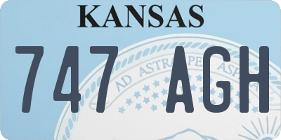 KS license plate 747AGH