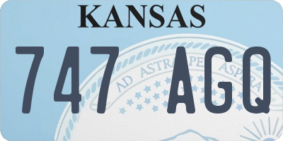 KS license plate 747AGQ