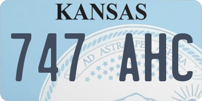 KS license plate 747AHC