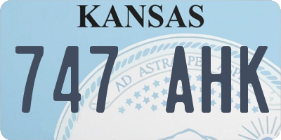KS license plate 747AHK