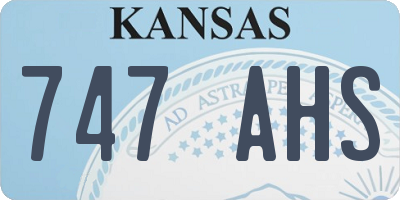 KS license plate 747AHS