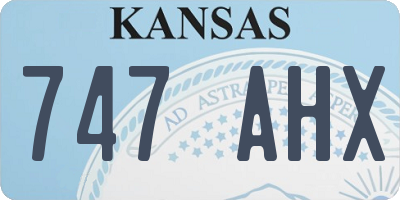 KS license plate 747AHX