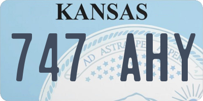 KS license plate 747AHY