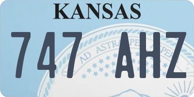 KS license plate 747AHZ