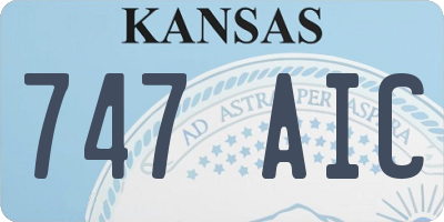 KS license plate 747AIC