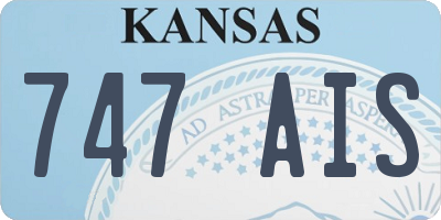 KS license plate 747AIS