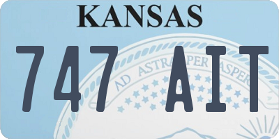 KS license plate 747AIT