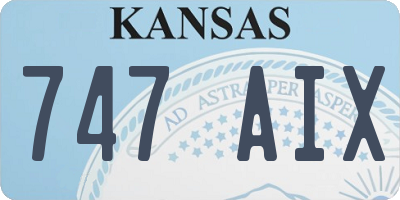 KS license plate 747AIX