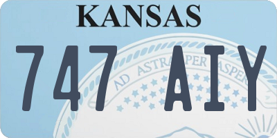 KS license plate 747AIY