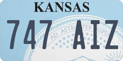 KS license plate 747AIZ