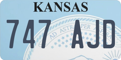 KS license plate 747AJD