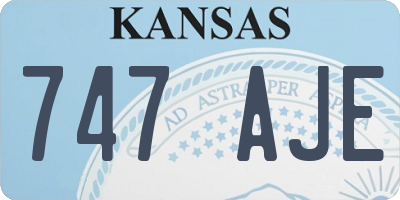 KS license plate 747AJE