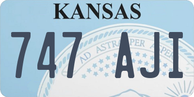 KS license plate 747AJI