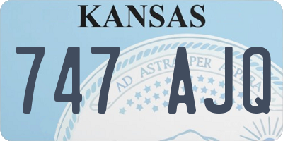 KS license plate 747AJQ