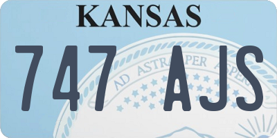 KS license plate 747AJS
