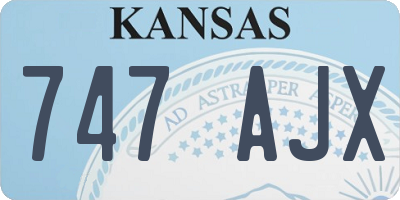 KS license plate 747AJX