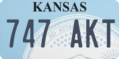 KS license plate 747AKT