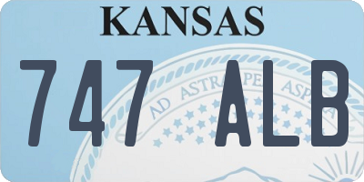 KS license plate 747ALB