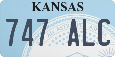 KS license plate 747ALC
