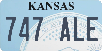KS license plate 747ALE