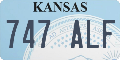 KS license plate 747ALF