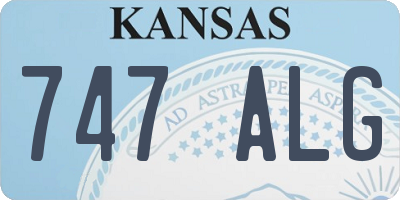 KS license plate 747ALG