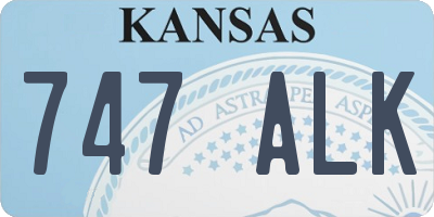 KS license plate 747ALK