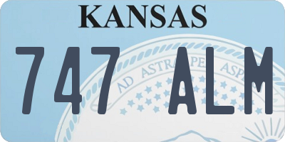 KS license plate 747ALM