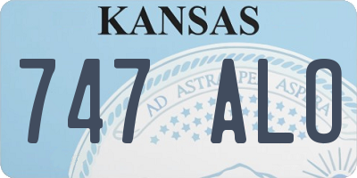 KS license plate 747ALO