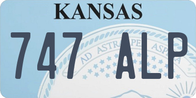 KS license plate 747ALP