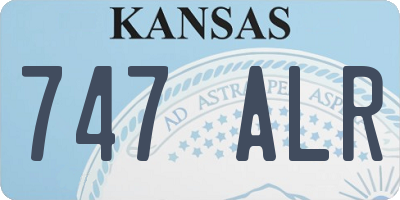 KS license plate 747ALR