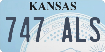 KS license plate 747ALS