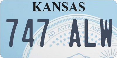 KS license plate 747ALW