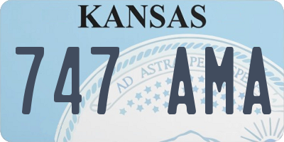 KS license plate 747AMA